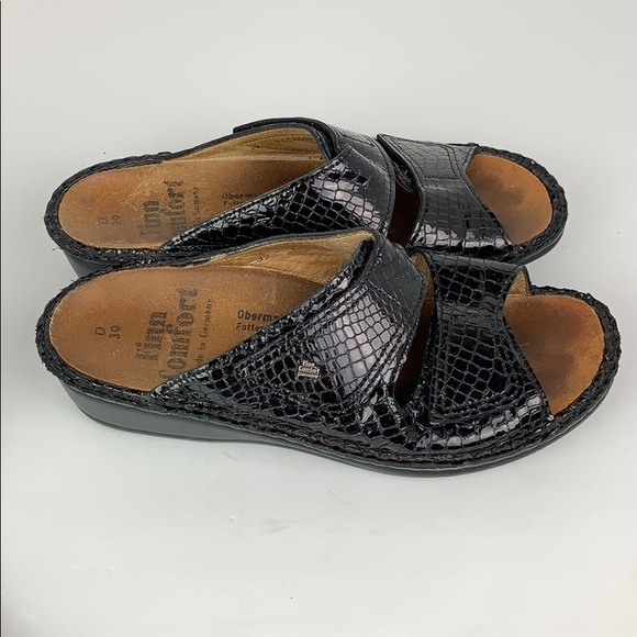 Finn Comfort Germany Sz 39 Black Preowned - Picture 5 of 8
